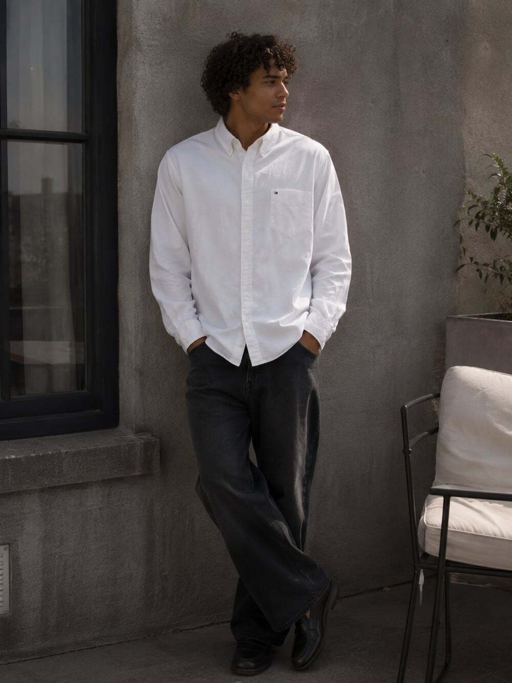 Tommy Hilfiger White Oxford Button Down Shirt XXL 2PLY Classic Cotton Casual - Picture 1 of 7